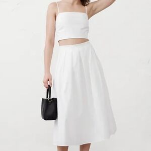 NWT - Banana Republic White Cropped Ruched Cami - Size XL